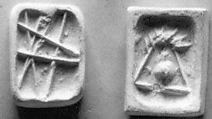 Stamp seal (tabloid) with geometric designs
, Mottled Greenstone, Syro-Anatolian-Levantine