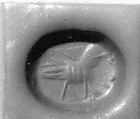 Stamp seal, Chalcedony, yellow, Sasanian