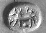 Stamp seal (scarab) with animal
, Greenstone, Syro-Levantine