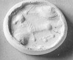 Stamp seal (scarab) with animal
, Hematite, Phoenician (?)