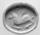Stamp seal (scaraboid) with animal
, Limestone, olive gray, Syro-Anatolian-Levantine
