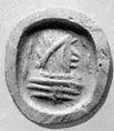 Stamp seal, Bronze, Sasanian