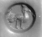 Stamp seal, Chalcedony, brown, Sasanian