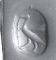 Stamp seal, Chalcedony, blue, Achaemenid