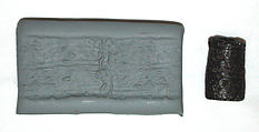 Cylinder seal, Serpentine, black, Mitanni