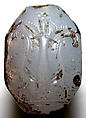 Stamp seal (octagonal pyramid) with animal contest
, Neutral Chalcedony (Quartz), Achaemenid