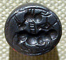 Stamp seal: bull with head reversed, Hematite, Cypriot