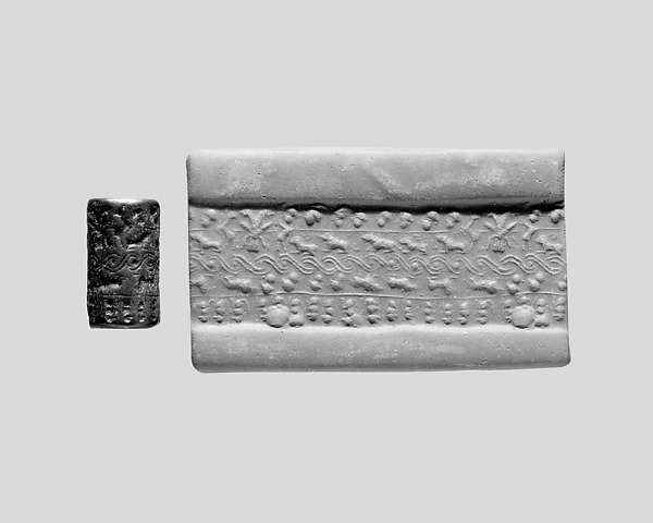 Cylinder seal H. 1.9 cm x Diam. 1.1 cm