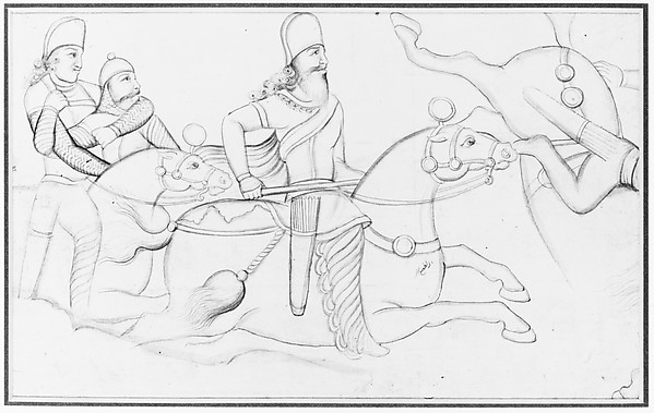 <bdi class="metadata-value">Drawing of Sasanian rock relief 9.72 x 13.78 in. (24.69 x 35 cm)</bdi>