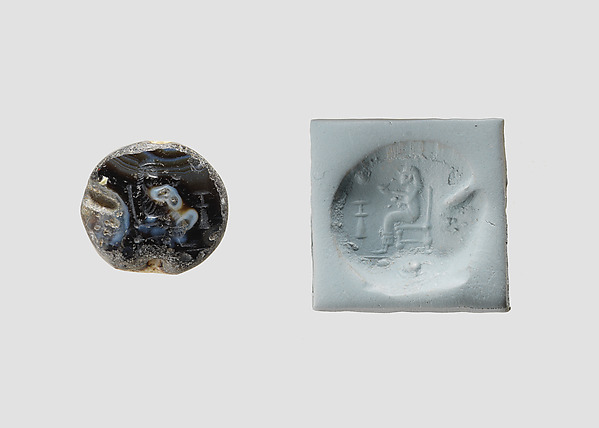 Stamp seal (scaraboid) with deity (?) by an unrecorded maker, The Metropolitan Museum of Art