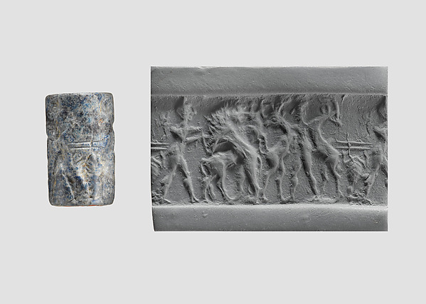 Cylinder seal and modern impression by an unrecorded maker, The Metropolitan Museum of Art
