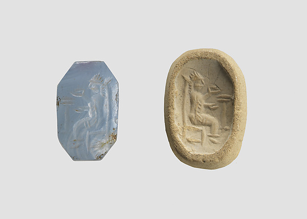 Stamp seal (octagonal pyramid) with deity (?) by an unrecorded maker, The Metropolitan Museum of Art