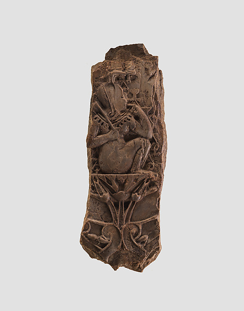Cloisonne furniture plaque with an infant on a lotus flower by an unrecorded maker, The Metropolitan Museum of Art