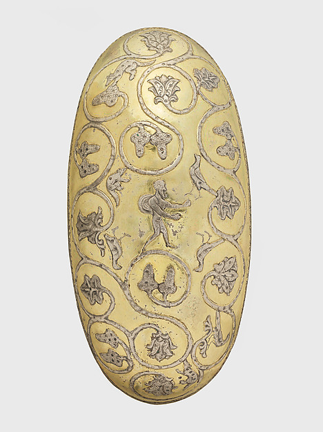 Oval bowl with grapevine scrolls inhabited by birds and animals by an unrecorded maker, The Metropolitan Museum of Art