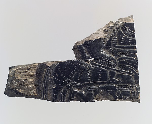 Plaque fragment 1.77 x 2.76 x 0.39 in. (4.5 x 7.01 x 0.99 cm)