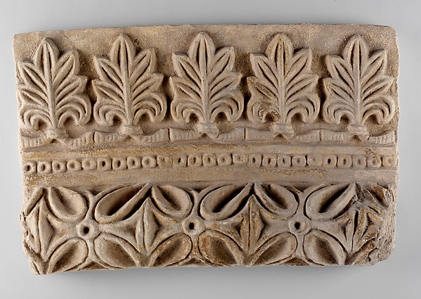 Wall decoration with vegetal and geometric design 15 1/2 x 25 1/8 x 5 in. (39.4 x 63.8 x 12.7 cm)
