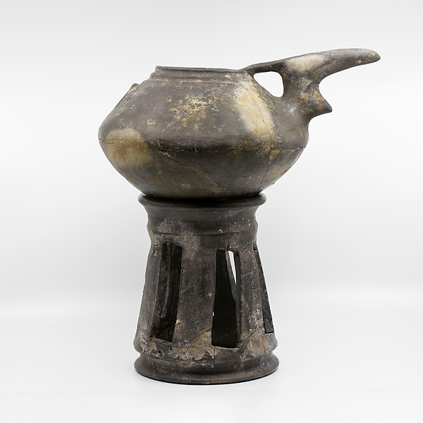 Spouted jar and stand by an unrecorded maker, The Metropolitan Museum of Art