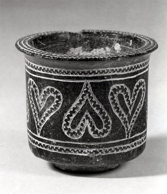Cup with incised decoration 3.35 in. (8.51 cm)