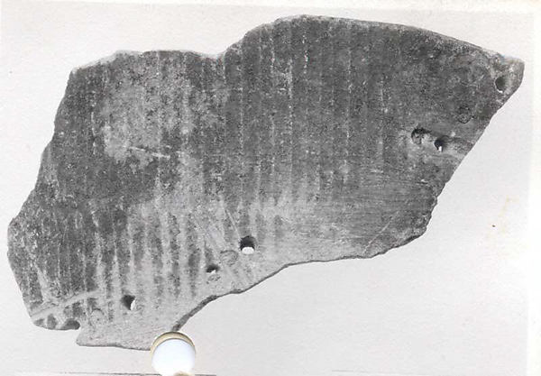 Stone vessel fragment 3.12 x 5.5 in. (7.92 x 13.97 cm)