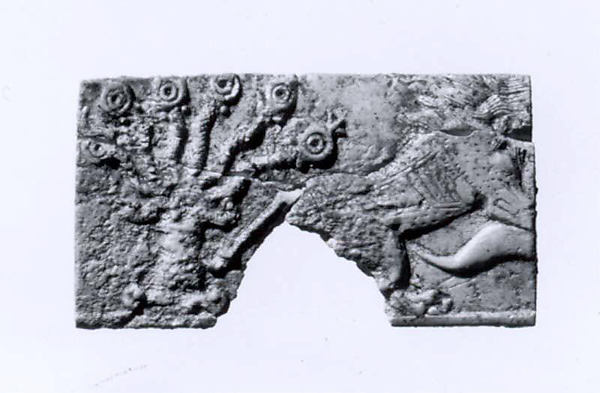 Panel fragment 0.75 x 1.77 in. (1.91 x 4.5 cm)