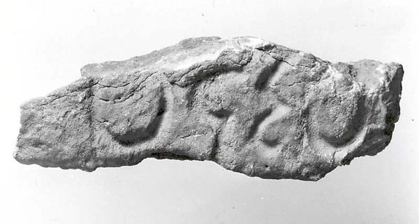 Fragment of a Pahlavi inscription using Middle Persian script 0.62 x 3.25 x 7.75 in. (1.57 x 8.26 x 19.69 cm)