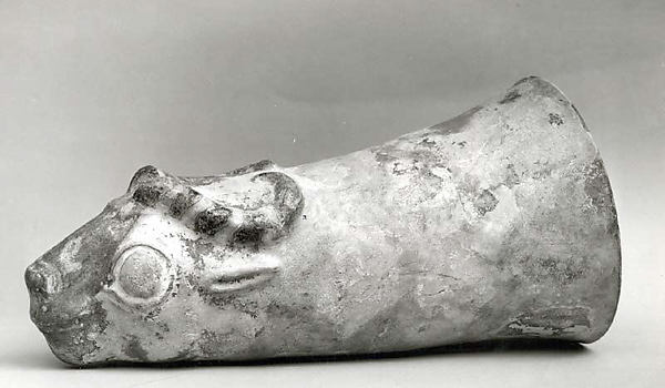 Vessel terminating in the head of an antelope 11.75 in. (29.85 cm)