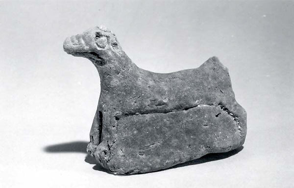 Figurine of animal (dog or mushhushshu) 2.68 x 1.34 x 3.7 in. (6.81 x 3.4 x 9.4 cm)