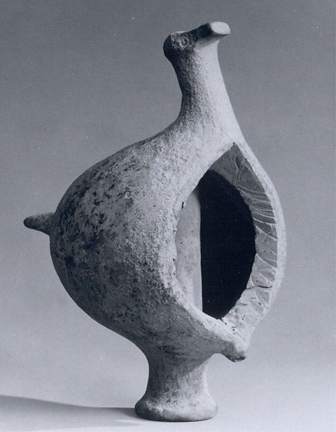 Bird-shaped vessel 9.17 x 4.92 x 6.77 in. (23.29 x 12.5 x 17.2 cm)