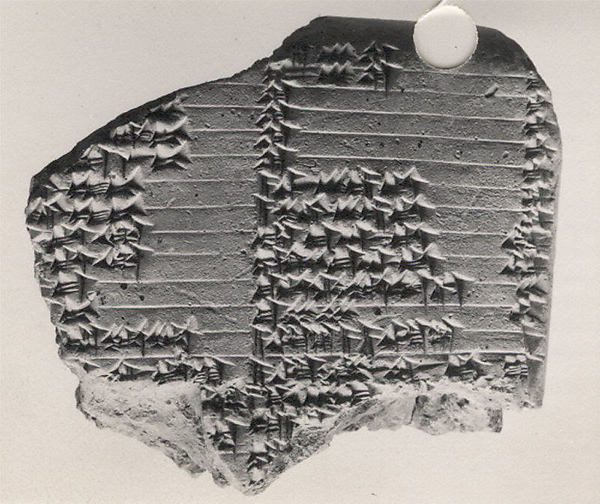 Cuneiform tablet: Emesal prayer 2 5/8 x 3 x 1 1/8 in. (6.7 x 7.5 x 2.8 cm)