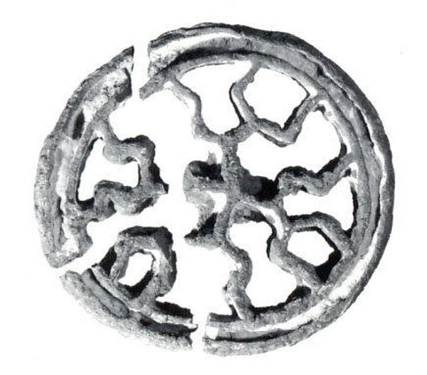 Compartmented stamp seal 1 11/16 in. (4.3 cm)