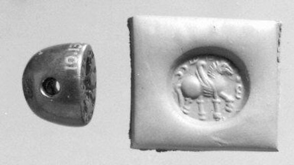 Stamp seal Diam. 1.4 cm x Th. 1.1 cm