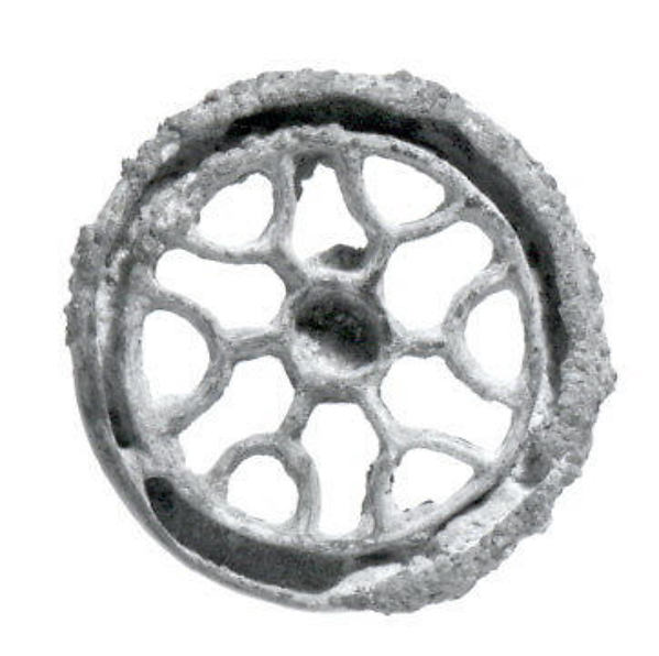 Compartmented stamp seal 1 7/16 in. (3.7 cm)