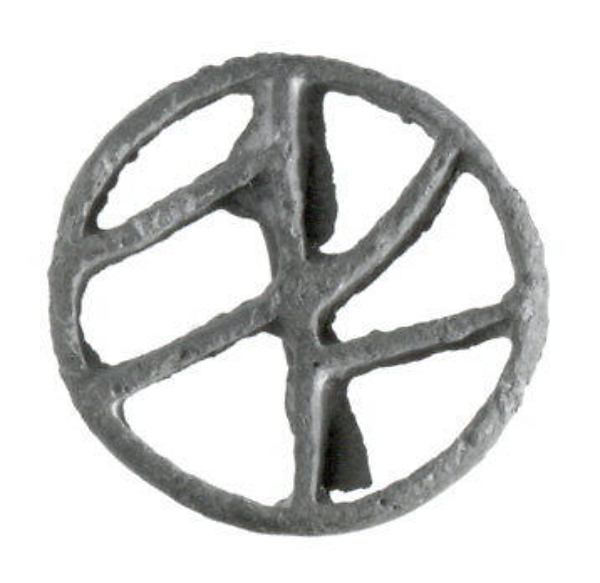 Compartmented stamp seal 1.46 in. (3.71 cm)
