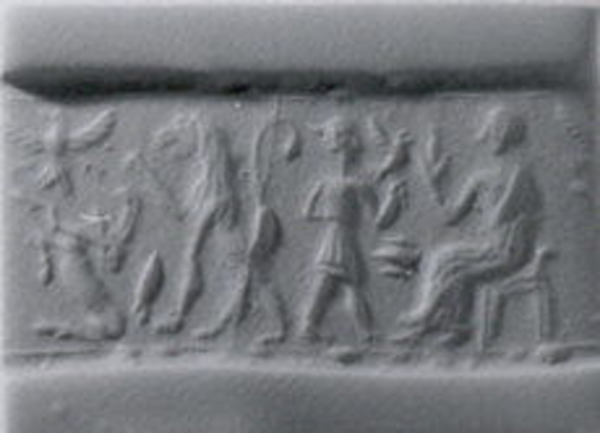 Cylinder seal H. 1.4 cm x Diam. .9 cm