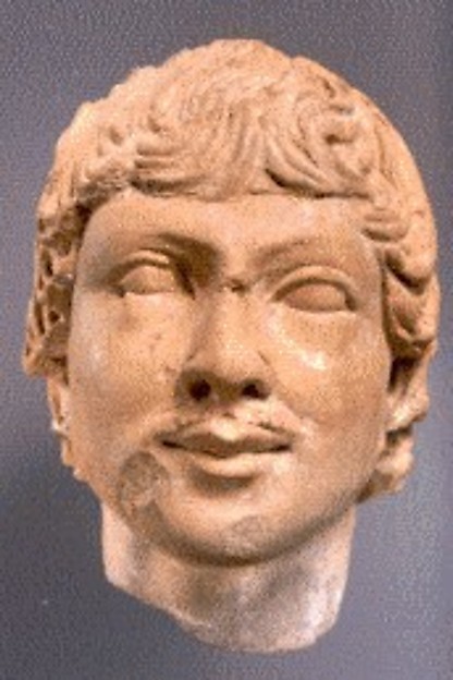 Head of a male figure 9.02 x 8.5 in. (22.91 x 21.59 cm)