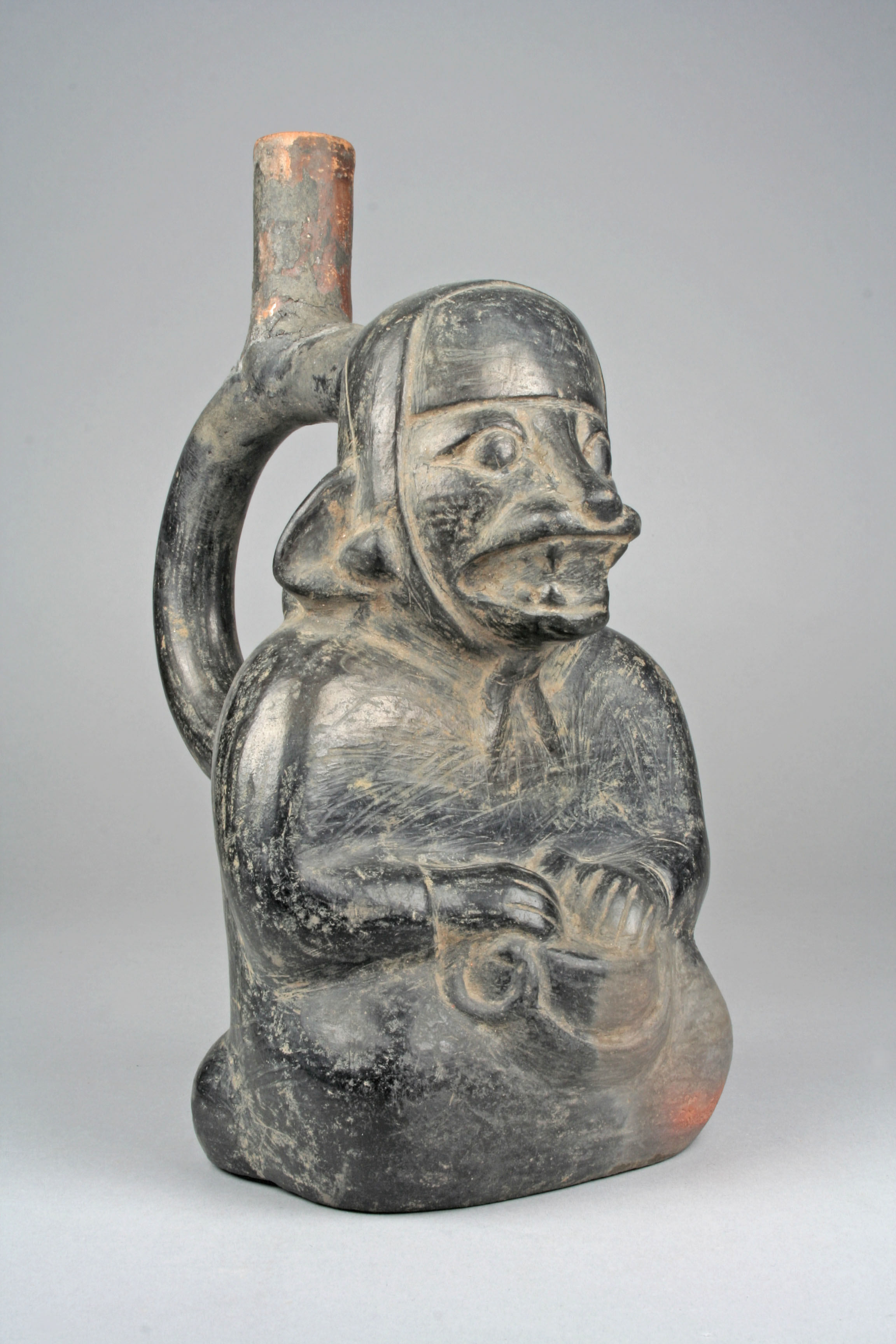 Stirrup Spout Bottle With Seated Figure | Moche | The Metropolitan ...