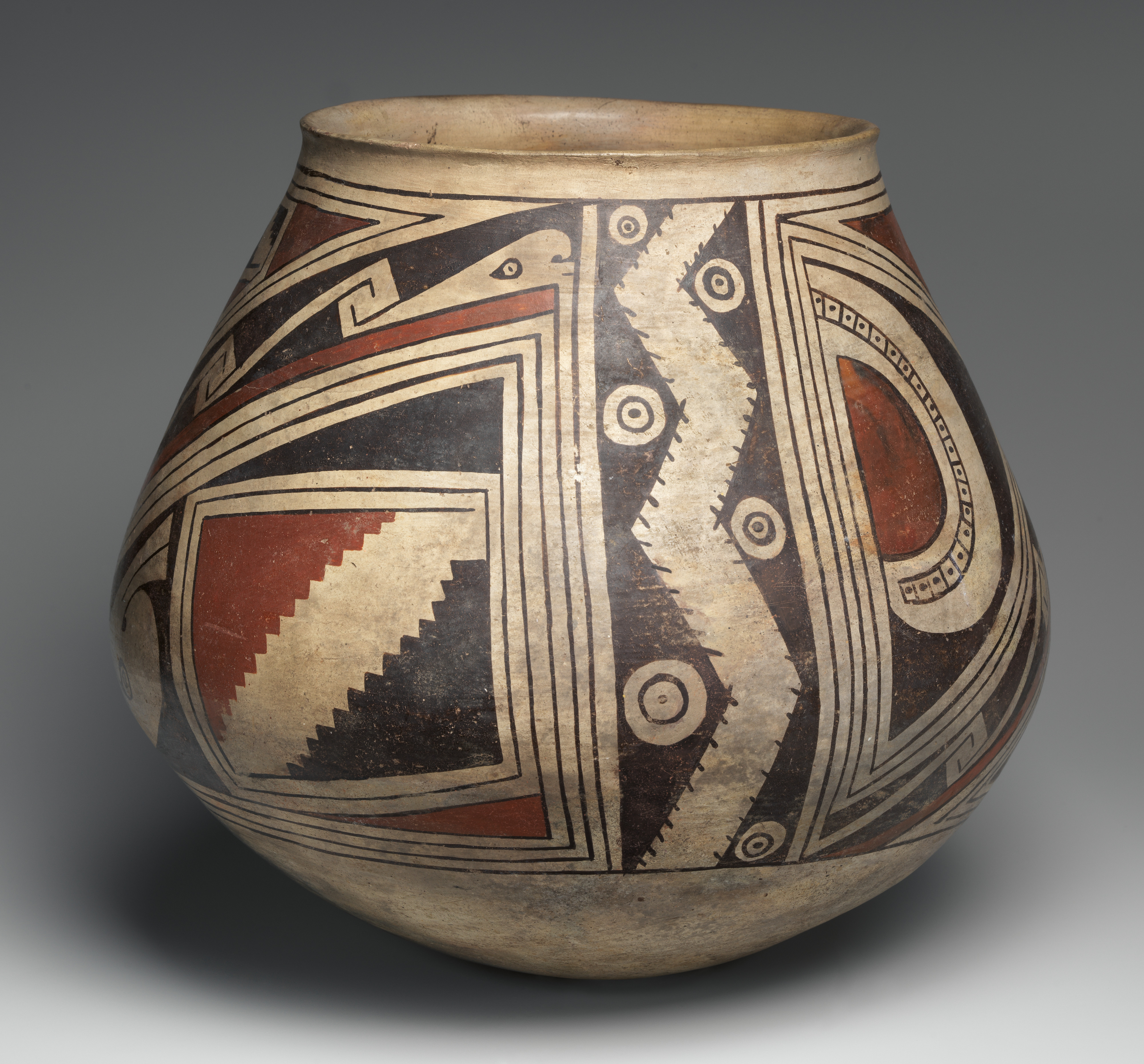 Puebloan: Maria Martinez, Black-on-black ceramic vessel