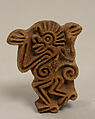 Stamp, Monkey, Ceramic, Mexica (Aztec)