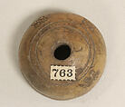 Spindle Whorl, Ceramic, Mexican