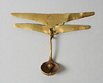 Ornament, Gold (hammered), Quimbaya (?)