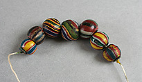 Beads, string, Glass, African, made in Europe