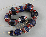 Chevron Beads, Glass, African, made in Europe