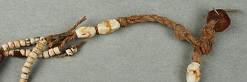 Necklace, glass, ivory?, string, African, made in Europe