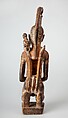 Power Figure: Kneeling Female with Serpents and Secondary Figures (Nkisi), Wood, mirrored glass, resin, pigment, Kongo peoples; Vili group