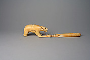 Ivory Ajakak Game Pieces, Ivory, caribou sinew, Inuit