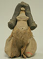 Female Figure, Ceramic, pigment, bark cloth, wax, gum, Carajá