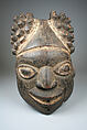 Helmet Mask (Bamumkom), Wood, cowrie shells, pigment, Kom peoples, Tikar group