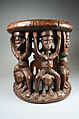 Prestige Stool: Leopards and Female Figures, Wood, Noni peoples (Nkor)