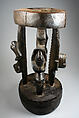 Prestige Stool, Wood, charcoal, polish, Mambila peoples, Lus group