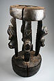 Prestige Stool, Wood, charcoal, polish, Mambila peoples, Lus group
